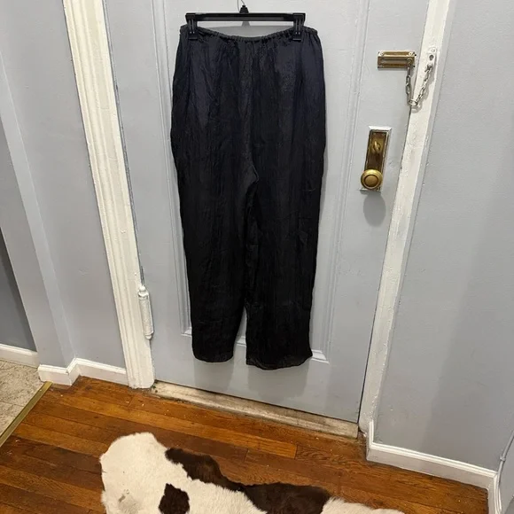 Vince Black Textured V-Neck Long Sleeve Jumpsuit - Picture 7 of 9